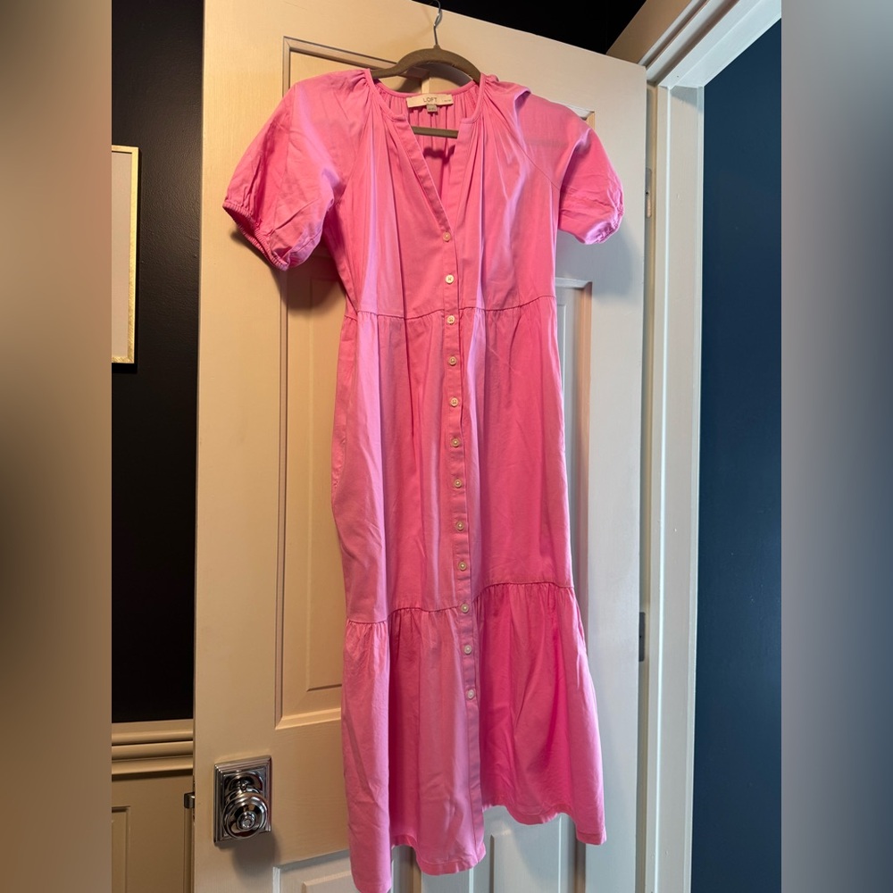 LOFT Pink maxi dress